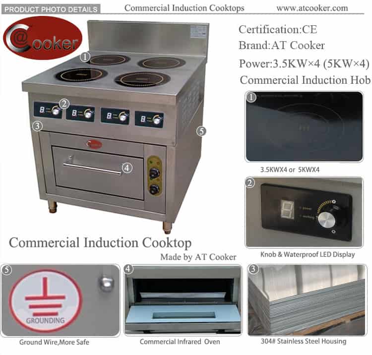 commercial induction hob and oven