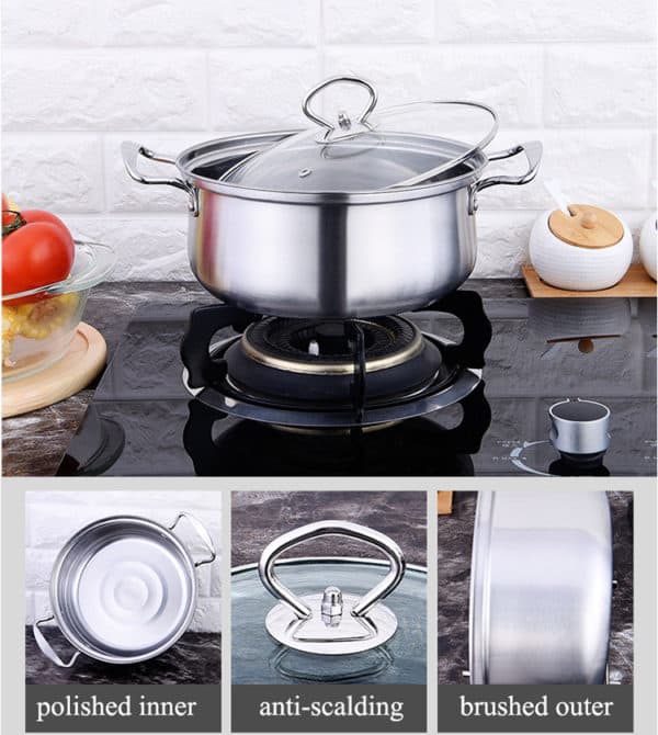 stainless steel induction pan set wholesale SC0703